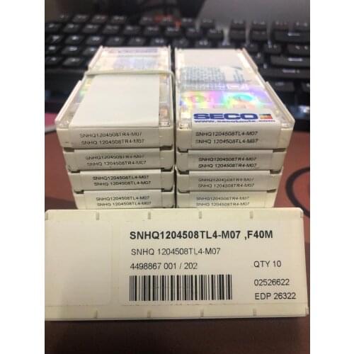 10PCS CARBIDE INSERT SNHQ1204508TL4-M07, F40M