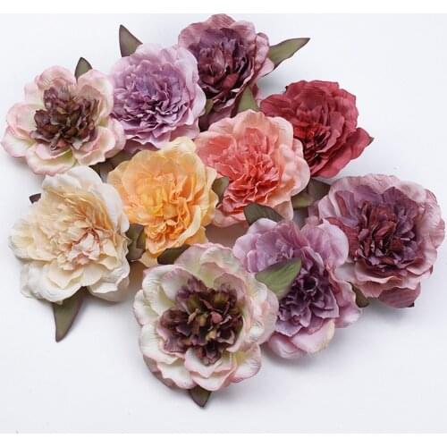 50/100 Pieces Artificial flowers home decor new Year christmas garland wedding Brides wrist decorative flowers wall diy a cap