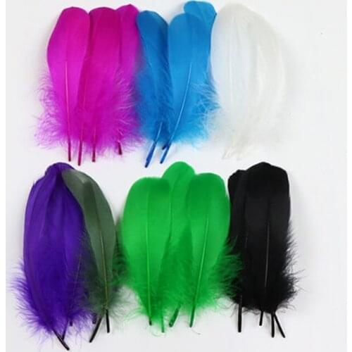 Wholesale 8-13CM Goose Feathers White for Crafts Jewelry Making Accessories Wedding Decoration 50pcs Soft Plumes Natural