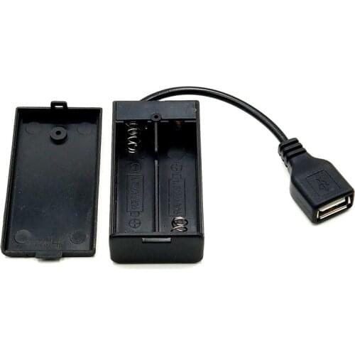 500pcs/lot Portable 2 x AA Batteries Holder Case USB Power Supply 3V Battery Storage Box Cover For Christmas LED Strip Lights