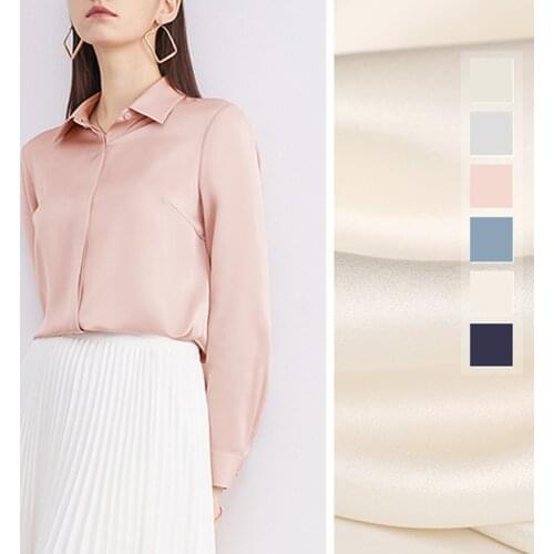 6Colors! 140CM Wide 190G/M Weight Double-faced Solid Color Triacetate Polyester Fabric for Autumn Spring Dress Coat Jacket E1408