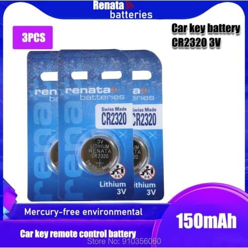 RENATA 2020 Promotion Sale 3pcs 3V CR2320 CR 2320 Watch Clock Batteries Button Coins Pilas Calculator Lithium Battery