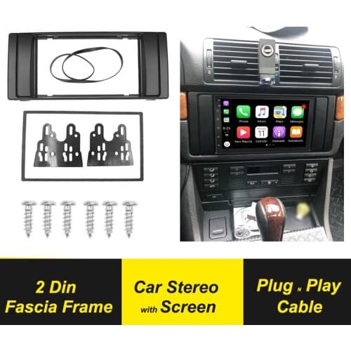 2DIN Car Fascia Stereo Auto Radio Frame Mount For BMW 5 Series E39 X5 E53 1995-2003 Adapter Android Multimedia Player GPS Navi