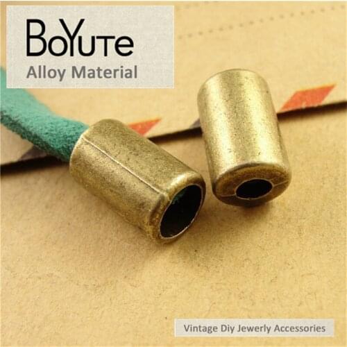 BoYuTe (100 Pieces/Lot) 8*12MM Zinc Alloy Antique Bronze Plated Vintage Fashion Diy Leather Beads for Jewelry Makings