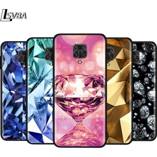Flash Diamond For Xiaomi Redmi Note 9 9S 9Pro Max 8T 8Pro 8 7 6 5 Pro 5A 4X 4 Silicone Black Phone Case