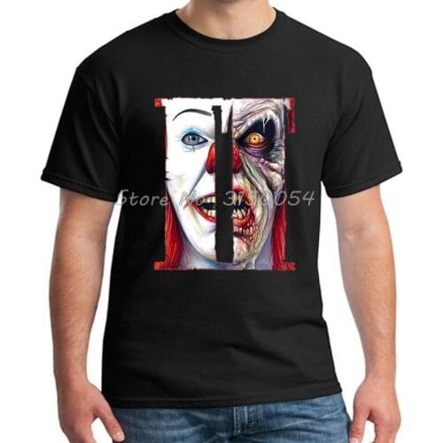 It Clown Pennywise T-shirt Men Summer Cotton T Shirt Boy Print Tshirt Anime Brand Clothing Funny Tees Tops Harajuku
