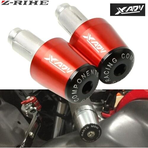 X-ADV LOGO Customized CNC Aluminum Motorcycle Handle Hand Bar Ends Handlebar Grips End For Honda XADV X-ADV XADV 750 X-ADV750