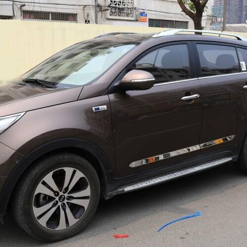 Stainless Steel Chrome Body Side Door Trim Molding Exterior Cover 4pcs / Set Fit For for KIA sportage 2011- 2014 2015