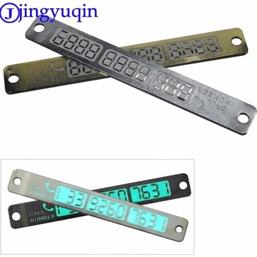 Jingyuqin 2ps Temporary Car Parking Card Telephone Number Card Notification Night Light Sucker Plate Styling Phone Number Card
