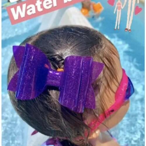 5 inch Adorable Pool Bows Jelly Bows Waterproof Bows Summer Bows Waterproof You Choose Color Matte Textured Sparklely