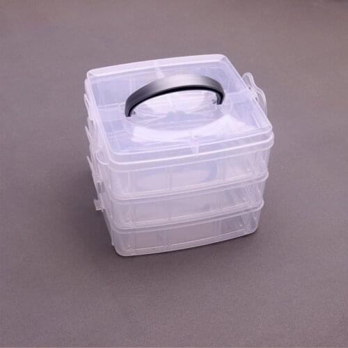 Soft Pottery Large-Capacity Multi-Layer 3D Box Multi-Standard Transparent Stationery Storage Box Simple Plastic Storage Box