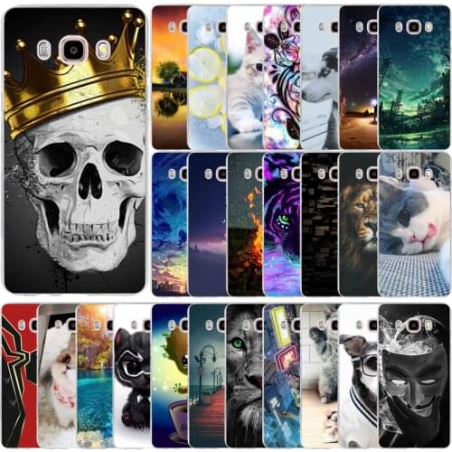 Soft TPU Silicone Case For Samsung Galaxy J7 2016 Case J710 J710F Cover For Samsung J7 2016 Case Shell Cat Flower