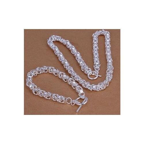 Wholesale! Fashion jewelry, N925 Silver color Bracelet + Earrings sets, HS232