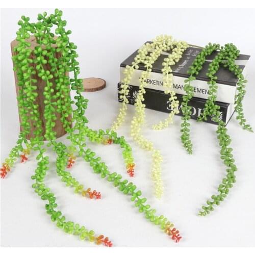 3 Fork Plastic Artificial Flower String tear of lover Wall Hanging Plant Succulents Garden Wreath for Home Wedding Decor 75cm