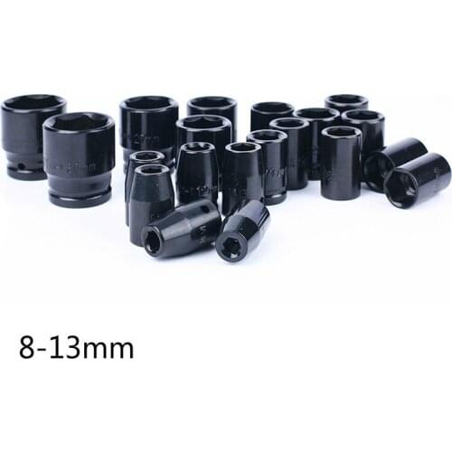 6 Pcs/set 1/2" 8-13mm Air Socket Adopter Universal Pneumatic Socket Wrench Head for Electric Impact Wrench Air Impact Wrenches