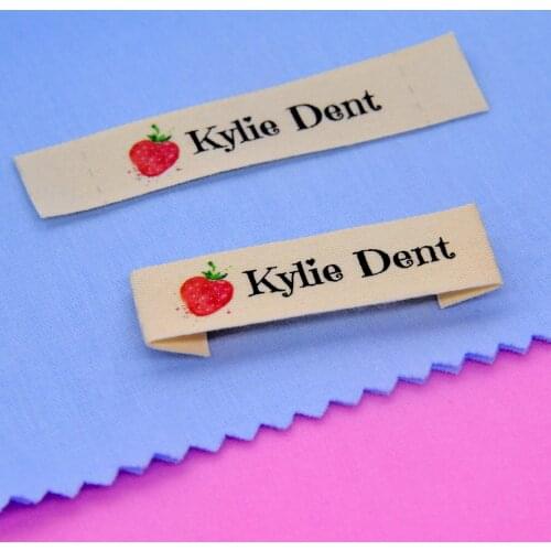 Custom Sewing label, Handmade Tags, Custom kids Name Labels,Cotton Ribbon labels, Logo Labels(FR057)