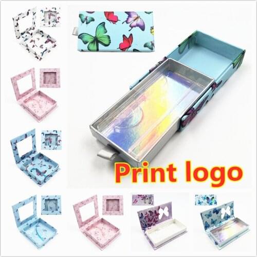 Butterfly lash box Print logo 3d Mink Eyelashes Package Case Eyelash Packaging Box Wholesale Lash Boxes Packaging Custom logo