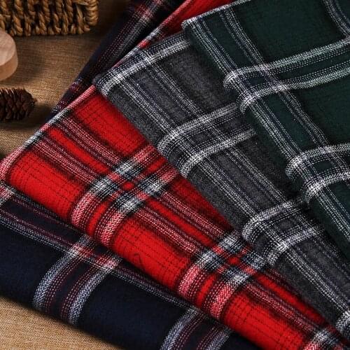 100*140cm Polyester Cotton Plaid fabric DIY Plaid Shirt school skirt British style clothing dress Handmade quilting patchwork