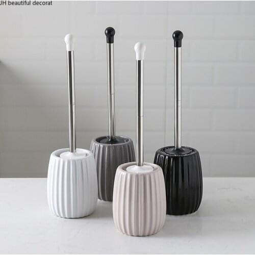 Bathroom Supplies Cleaning Brush Ceramic Base Toilet Brush Cleaning Tool Floor Type Home Bathroom Decoration with Toilet Brush