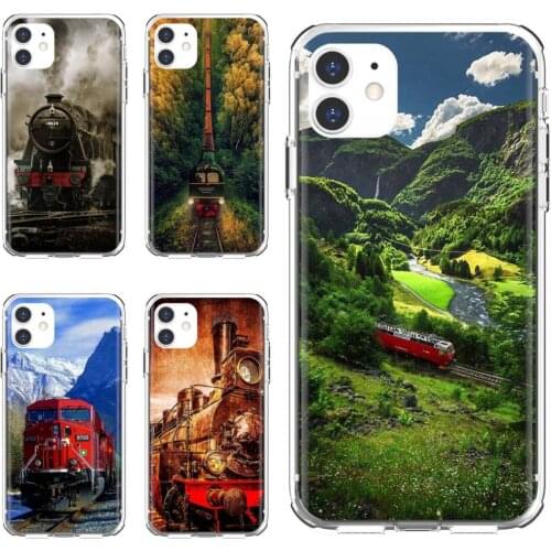 Vintage-Train-Railway-Travel-Pattern Silicone Case Cover For Huawei Mate 20 30 40 7 8 9 10 Lite Pro P Smart 2018 2019 Plus G7 G8