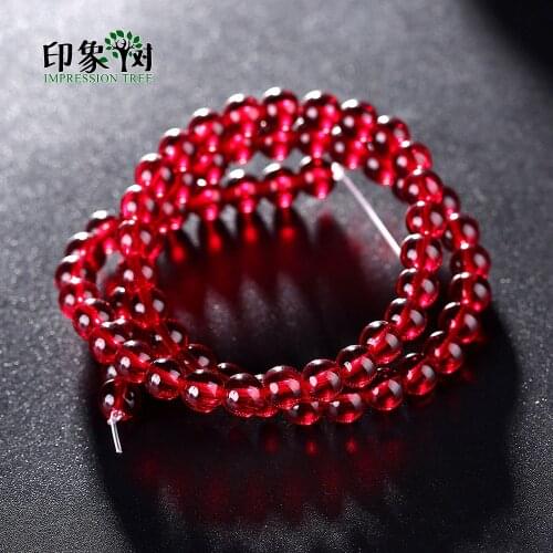 Pick Size 4/6/8/10/12/mm Round Simulate Garnet Glass Bead Loose Spacer Beads For Necklace Bracelet DIY Jewelry Makings 2954