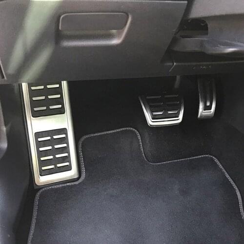 FOAL BURNING Stainless Steel Car Rest Pedal Foot Fuel Brake Pedals Cover for Volkswagen VW Golf 7 Mk7 VII GTI R 2013 - 2018