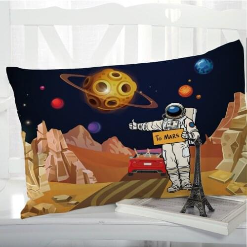 1pc Cartoon Childrens Pillow cover Pillow case Bedding Pillowcase Pillowcovers decorative 3D for kids baby Space golden