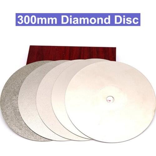 12" 300mm Diamond Grinding Polishing Disc Arbor 12.7mm Diamond coated Flat Lap wheel Jewelry grinding polishing disc Tool