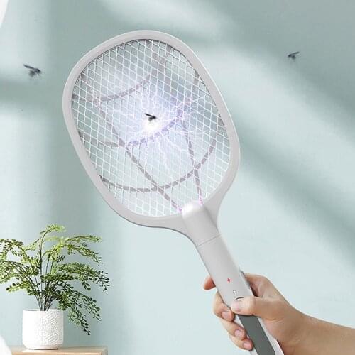 New 3500V Electric Mosquito Repeller Portable Insect Racket Swatter Zapper 1000mAh USB chargeable Mosquitoes Swatter Kill Fly