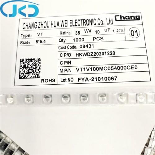 20pcs/50pcs New 10uF 35V 5x5.4mm Super Low ESR 35V10uF SMD Aluminum Electrolytic Capacitor High Quality 10UF35V SMD