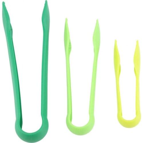 3pcs/set Food Tongs Set Non-slip Multi-purpose Plastic Bread Tongs Serving Tongs