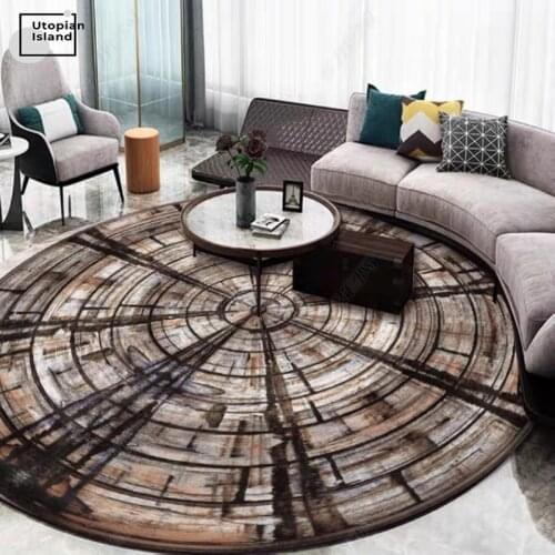 3D Carpet Home Carpet Wood Grain Carpets Room Rug For Living Room Nordic Rug Round Carpets For Bed Room Floor Mat Nordic Carpets