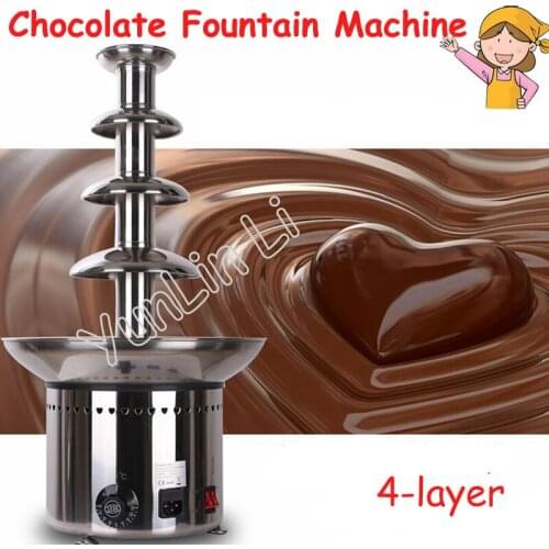 4-layer Chocolate Fountain Machine 110V/220V Commercial Stainless Steel Hot Pot Waterfall Machine ANT-8060