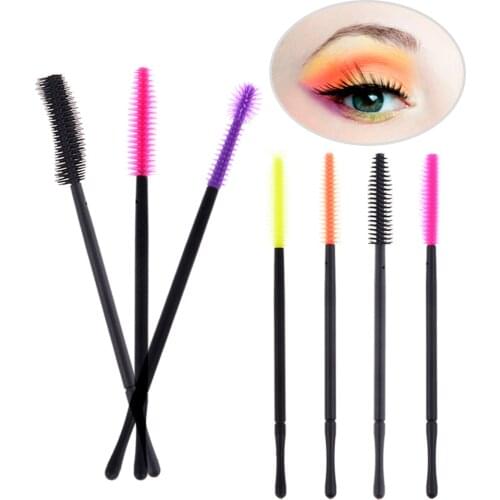 50Pcs/set Eyelashes Brush Eyelash Extension Disposable Silicone Gel Eyelash Brush Comb Mascara Wands Eye Lashes Extension Tool