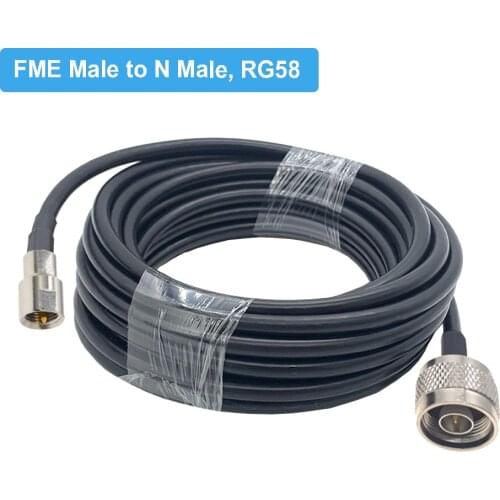 50CM 1M 2M 5M 10M RG58 Cable N Male to FME Male Plug RF Adapter Cable RG-58 Pigtail 50 Ohm RF Coaxial Extension Jumper Cord