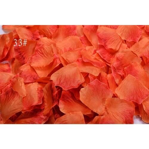 5,000pcs 4.5*4.5cm Dark Orange Rose Flower Leaves Petals For Wedding Party Holiday Venue Decoration Color-33