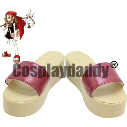 Shaman King Funbari Onsen Asakura Anna Kyoyama Anna Anime Manga Cosplay Platform Slide Sandals Shoes X002