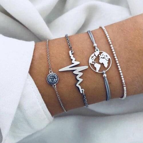 Map Bracelet For Women Stone Bracelet Femme Beads bracelets & bangles pulseira feminina pulseras bileklik Jewelry