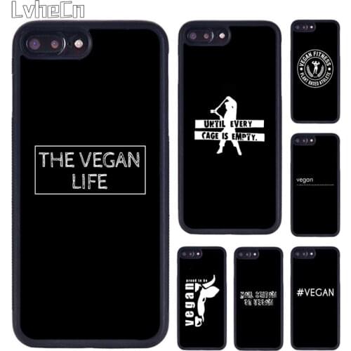 LvheCn THE VEGAN LIFE Phone Case For iPhone 5 SE 6s 7 8 Plus 11 12 Pro X XR XS Max Samsung galaxy S7 S8 S9 S10