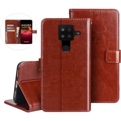 For Sharp Aquos Sense 4 Plus Leather Case On For Coque Aquos Sense4 Plus Premium Magnetic Flip Wallet Cover Phone Cases Fundas