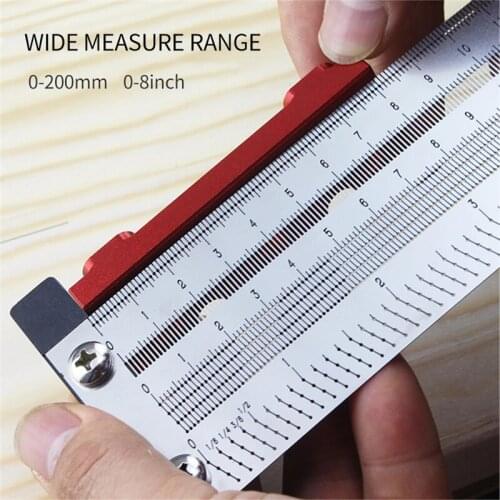 Woodworking Line Scribe 180-400mm T-type Ruler Hole Scribing Ruler Crossed-out Tool Line Drawing Marking Gauge Measuring Tool