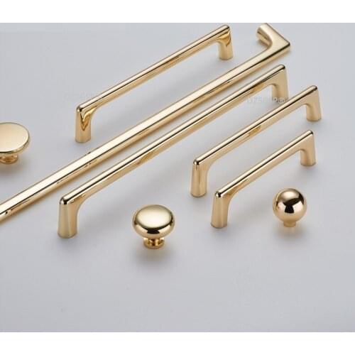 Gold Kitchen Cabinet Hardware Vintage Zinc Alloy Drawer Cupboard Handles Dresser Furniture Knob Mirror Jewelry box Pulls