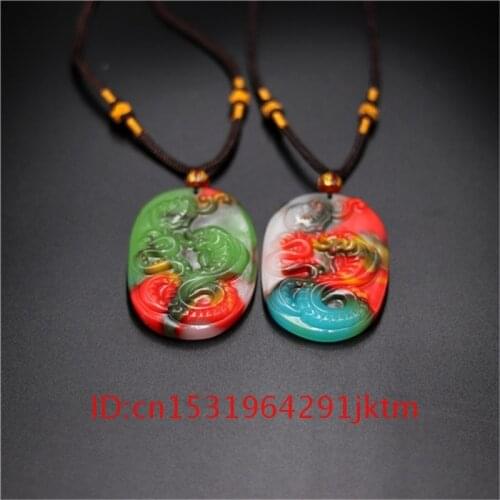 Jadeite Chinese Jade Fashion Gifts Women Amulet Men Jewelry for Necklace Hand Snake Pendant 1PC Charm Natural Carved Color
