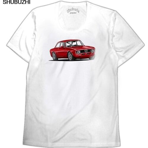 Cool Car T Shirts for Men Vintage Alfa Romeo GTA Racer Clothes Man Round Collar Tees Tops Male T-Shirt Creator Male euro size