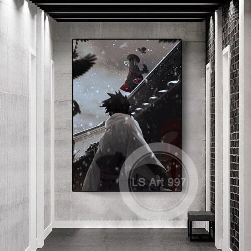 Naruto Uchiha Itachi Sasuke Art Poster Canvas Painting Living Kids Room Decoration Wall Picture Mural Cuadros