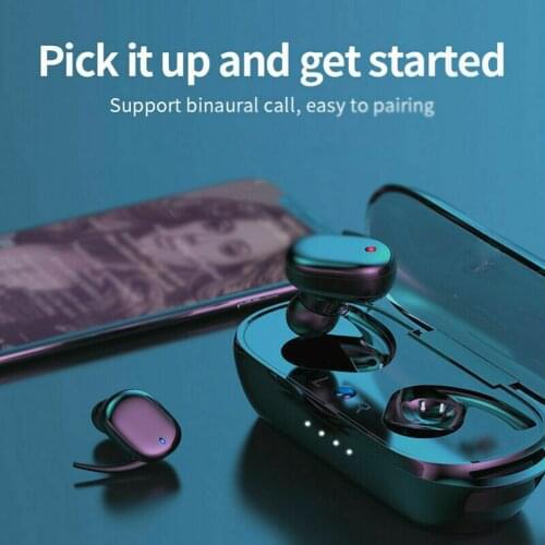 New Y30 Wireless Bluetooth-compatible 5.0 Earphone TWS HIFI Stereo Mini In-ear Sports Running Support iOS/Android Phones HD Call