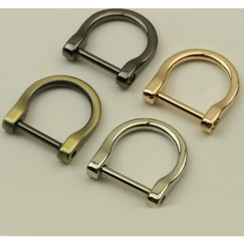 New Style Metal Removable Handbag Shoulder Hand Bag Purse Strap Belt Screw D Ring Buckle Clasp DIY Open Screw Bag Accessories