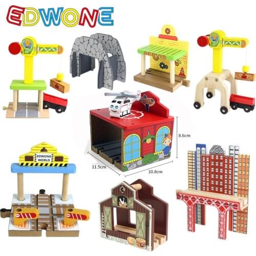 TBKJOYS Beech Bridge Rail Track accessories Fit Wooden Train Educational Boy/ Kids Toy Multiple track