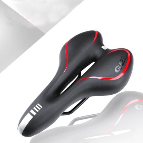 Bicycle Saddle Shock Absorbing Silicone Cushion PU Leather Surface Silica Filled Gel TimeTrial Comfortable Shockproof Bicycle