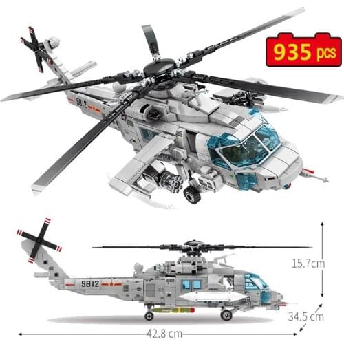 Military Series Maritime rescue transportation Armed Aircraft DIY Model Building Blocks Bricks Toys Gifts
